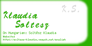 klaudia soltesz business card