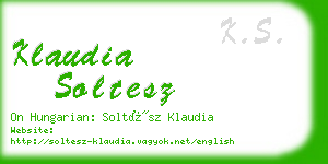 klaudia soltesz business card